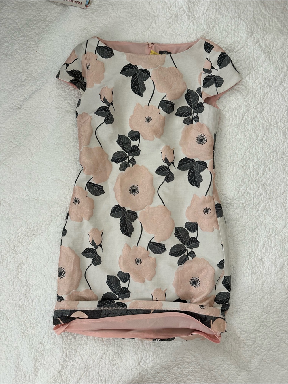 Vince Camuto Pink Floral Sheath Dress on White